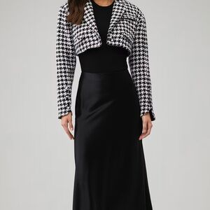 NWT, For Love & Lemons Bonnie Houndstooth Cropped Blazer 90s Inspired, X-Large